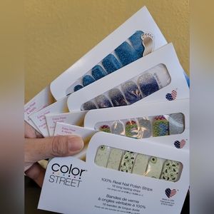 Color Street glitter lot, pedicure